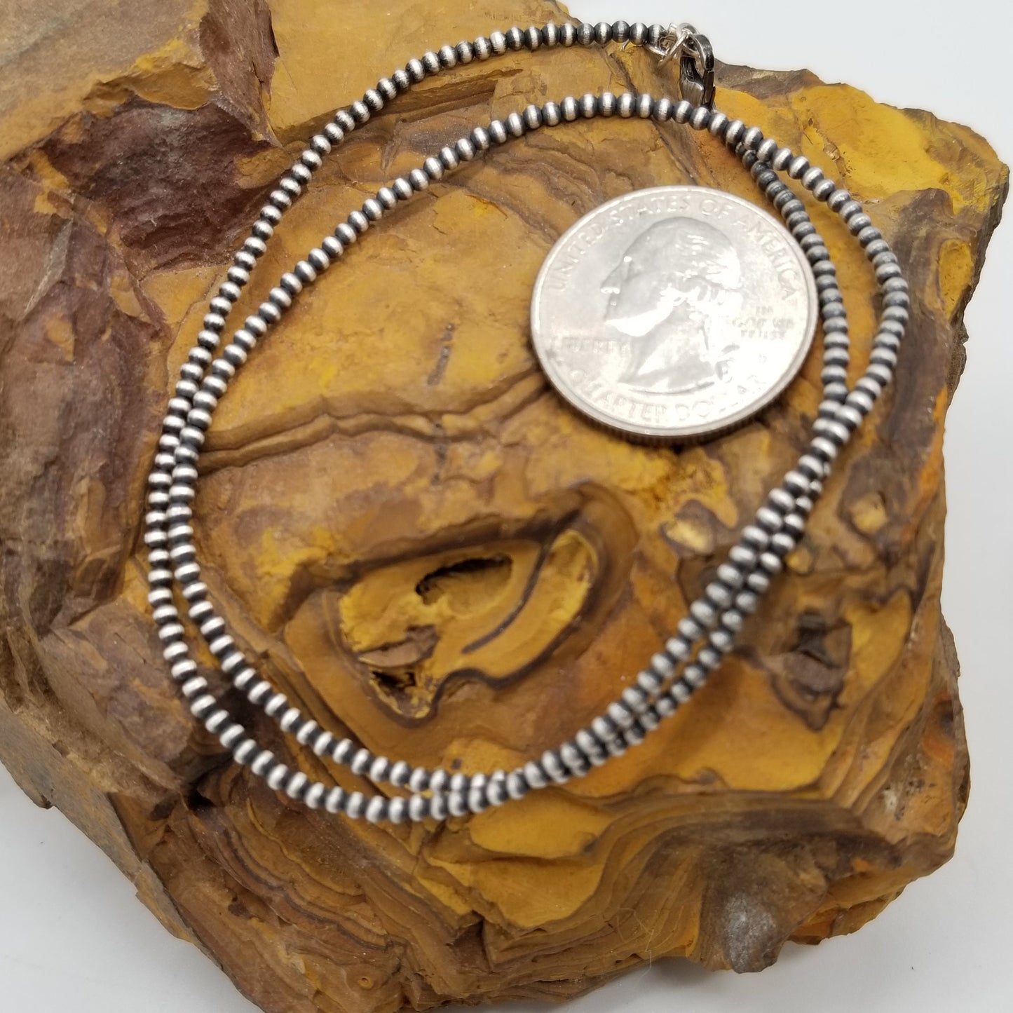 Navajo Pearl Serenade: 2mm Delicate Strand of Elegance