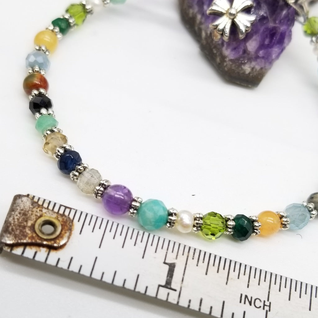 Gates of Heaven Anklet with all the Stones mentioned in the book of Revelations 21:19-21 These stones are also mentioned in Exodus 28:15-30 in Aaron's 'Breastplate of Judgement'