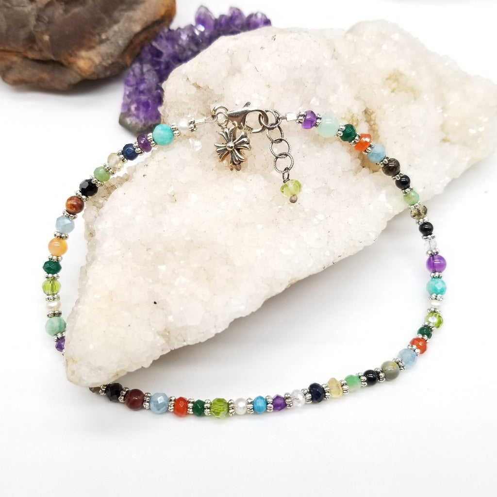 Gates of Heaven Anklet with all the Stones mentioned in the book of Revelations 21:19-21 These stones are also mentioned in Exodus 28:15-30 in Aaron's 'Breastplate of Judgement'