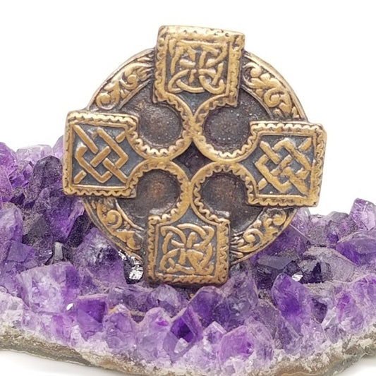 Bronze Celtic Cross Eternity Ring: Timeless Beauty