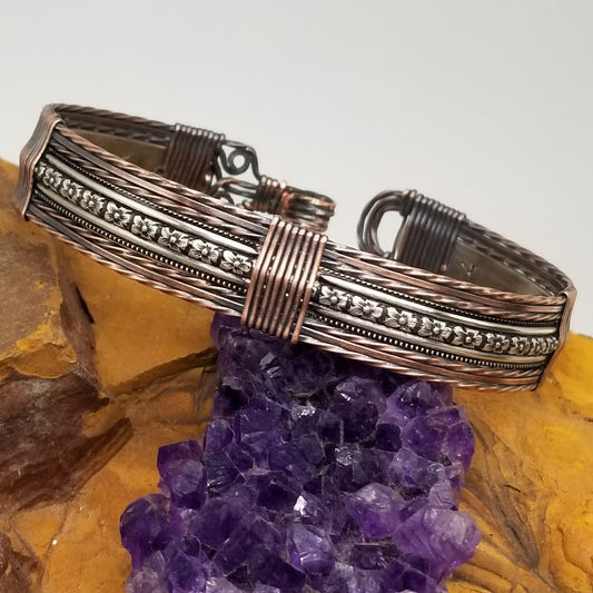 Rustic Harmony: Copper and Sterling Silver Elegance