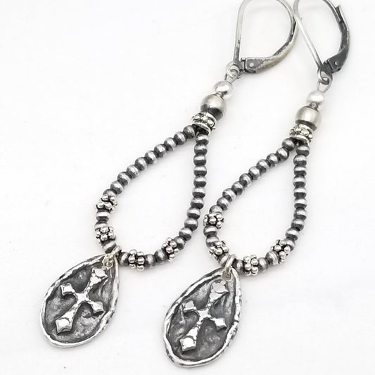 Turquoise Twilight: Navajo Pearls and Viking Cross Elegance