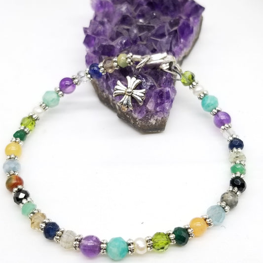 Gates of Heaven Anklet with all the Stones mentioned in the book of Revelations 21:19-21 These stones are also mentioned in Exodus 28:15-30 in Aaron's 'Breastplate of Judgement'